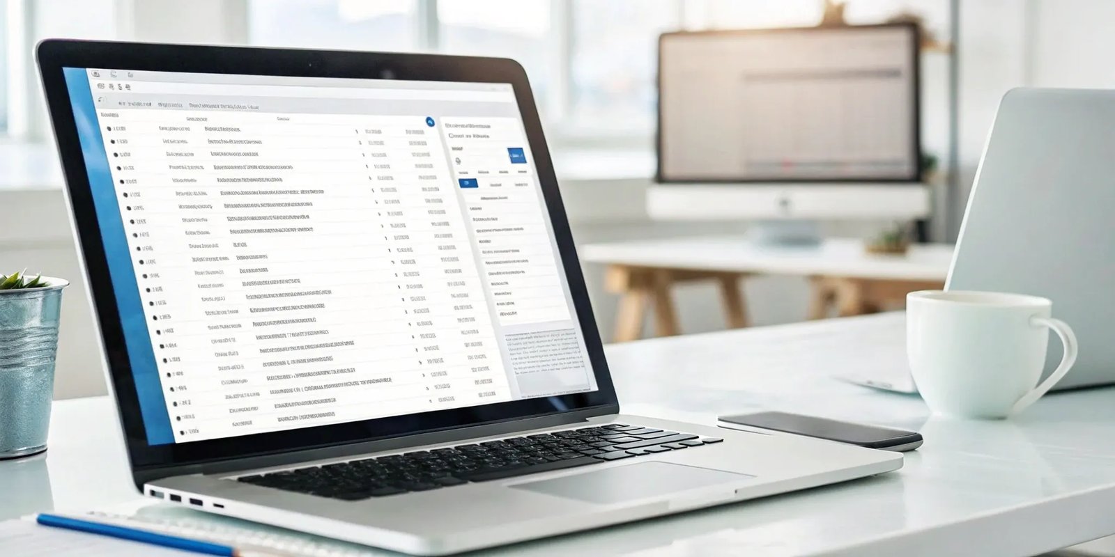 A laptop screen showing the results of a newsletter spam test.